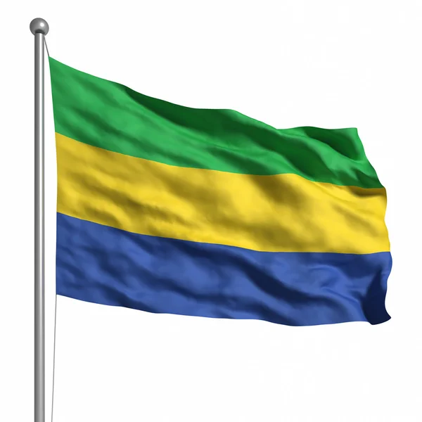 Bandeira do Gabão — Fotografia de Stock