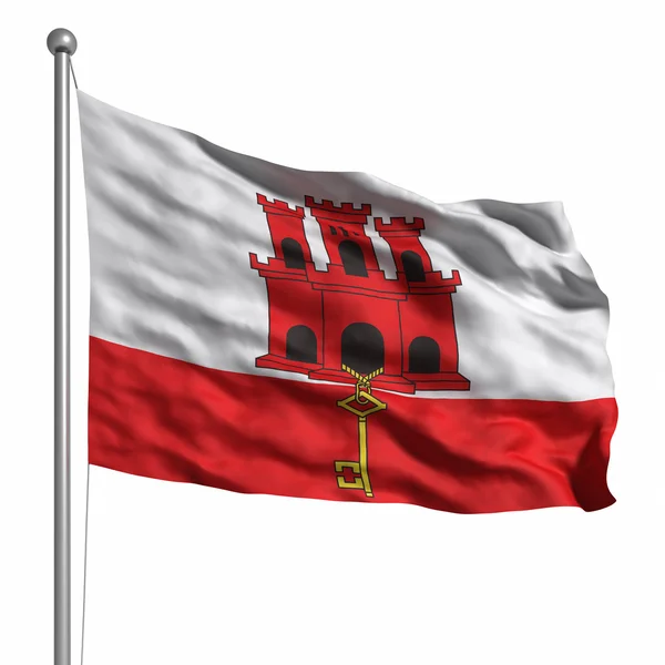 Flagge von Gibraltar — Stockfoto