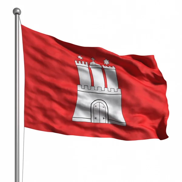 Vlajka Hamburku — Stock fotografie