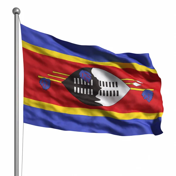 Swazimaan lippu — kuvapankkivalokuva