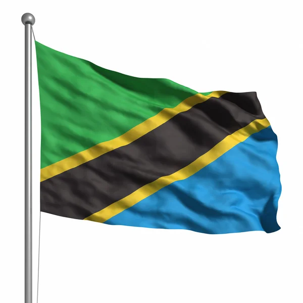Flagge von Tansania — Stockfoto