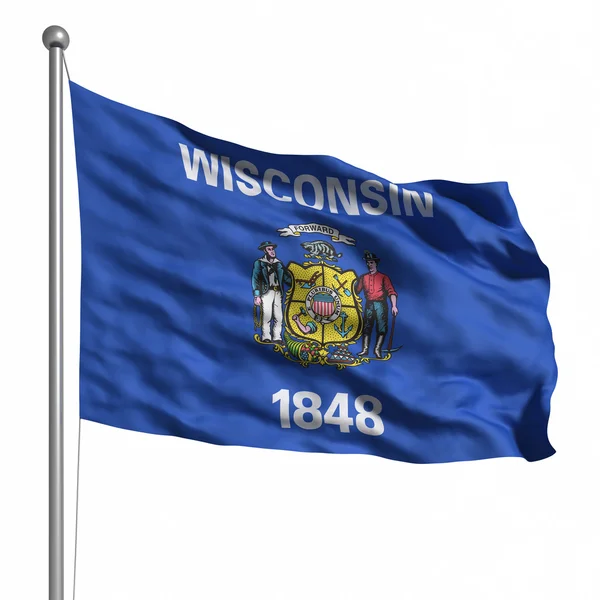 Vlajka wisconsin — Stock fotografie