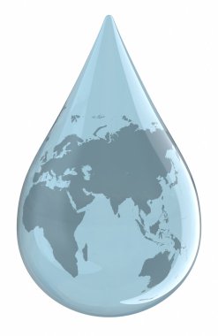 su damlacığı ile Dünya Haritası
