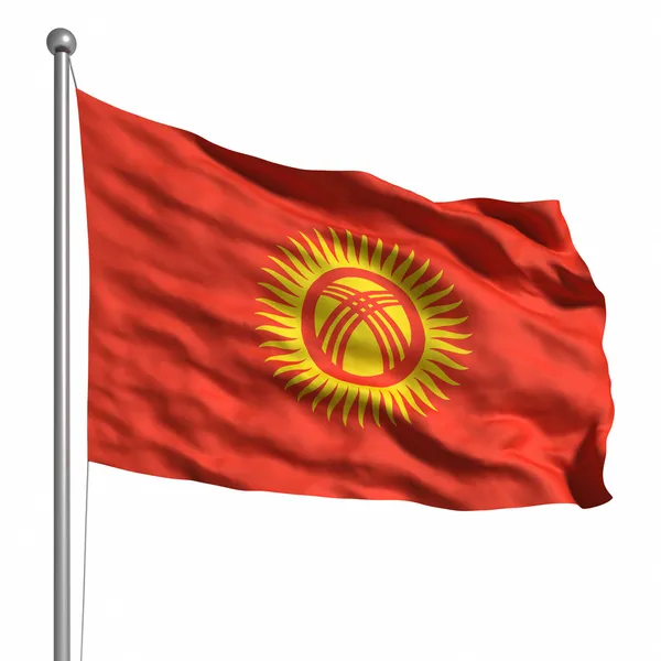 Flagga Kirgizistan — Stockfoto