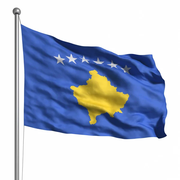Bandera de kosovo — Foto de Stock