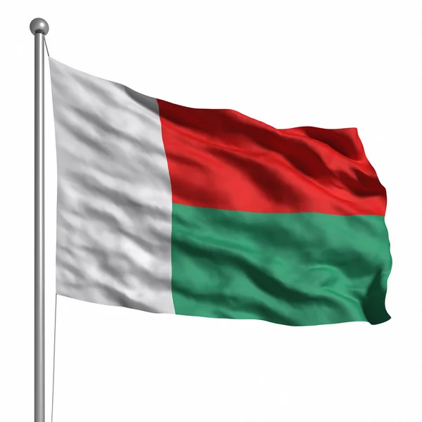Madagaskarská vlajka — Stock fotografie