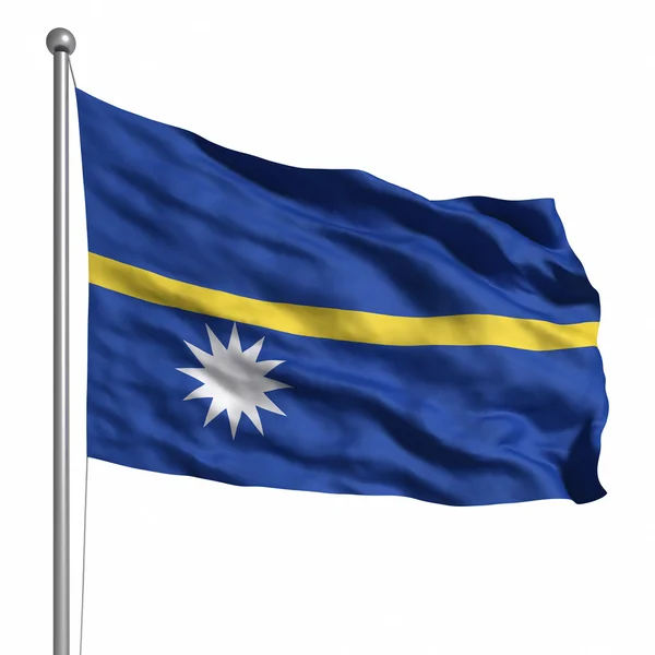 Nauru Cumhuriyeti bayrağı — Stok fotoğraf