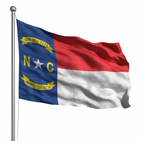 North Carolinas flagga — Stockfoto