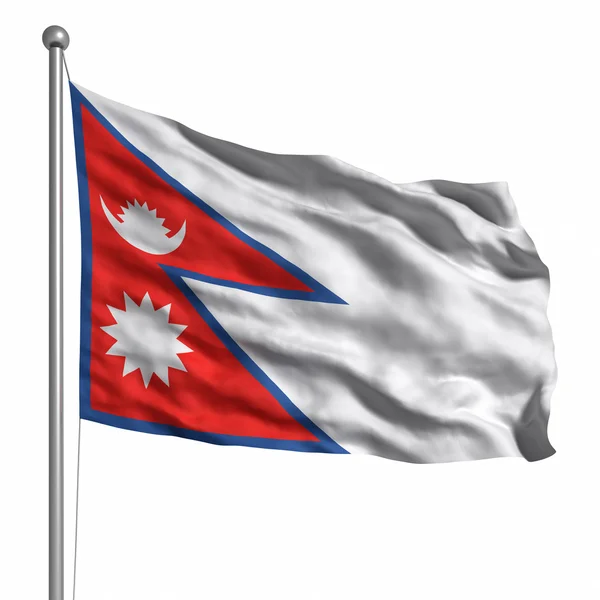 Flagga nepal Royaltyfria Stockfoton