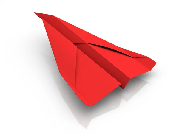 Avión de papel rojo — Foto de Stock