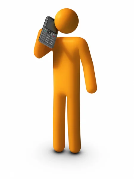 Talking with Mobile Phone — Stock Photo, Image