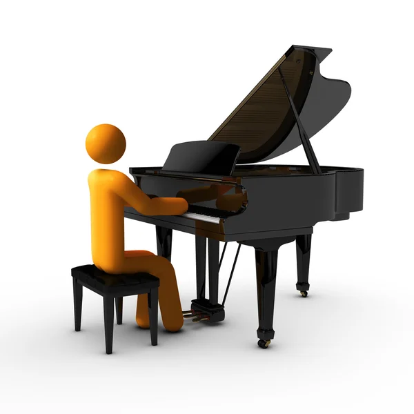 Піаністка — стокове фото