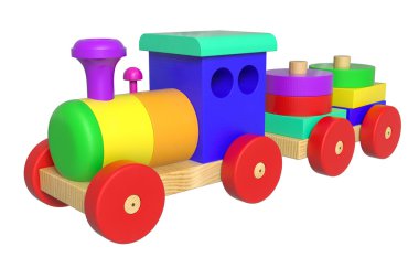 ahşap oyuncak tren