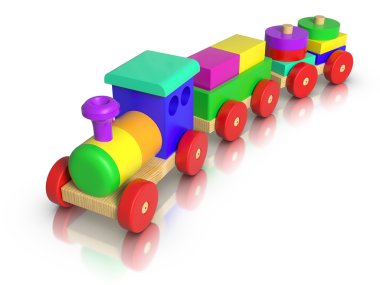 ahşap oyuncak tren