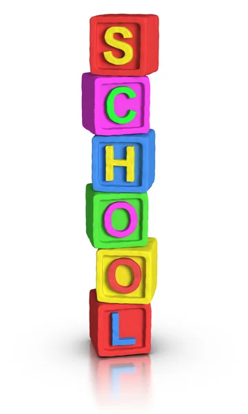 Play Blocks : SCHOOL — Stock Photo, Image