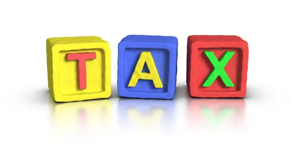 Blocchi di gioco: TAX — Foto Stock