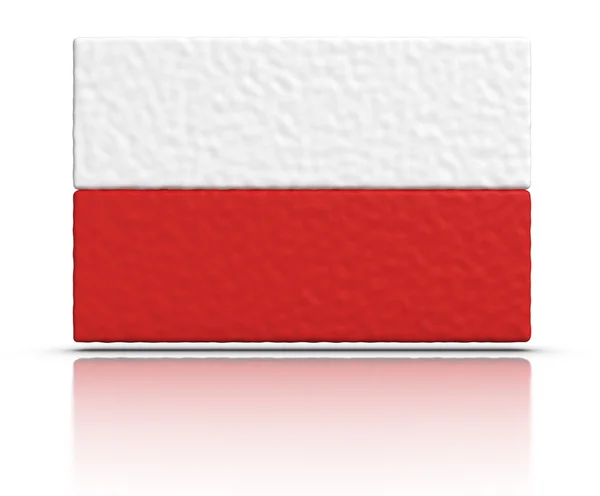 Bandeira de poland — Fotografia de Stock