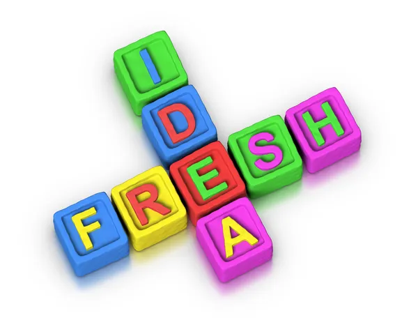Crossword Puzzle : FRESH IDEA — Stock Photo, Image