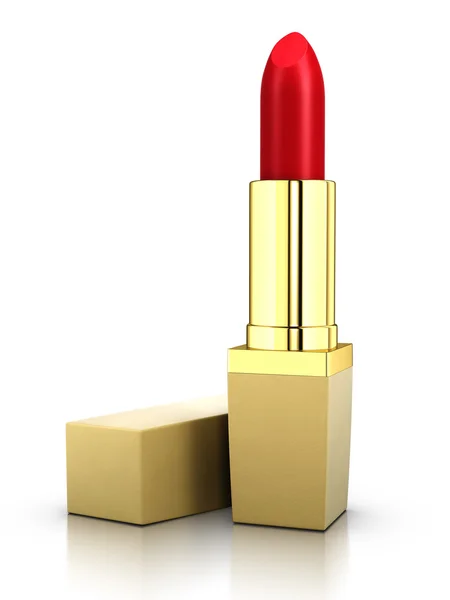 Golden Beautiful Red Lipstick — Stock Photo, Image