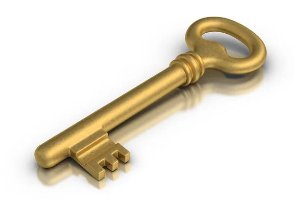 Golden Skeleton Key — Stock Photo, Image