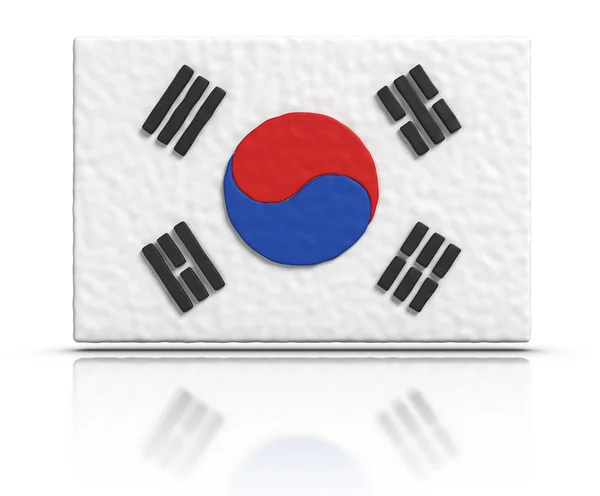 Sydkoreas flagga — Stockfoto