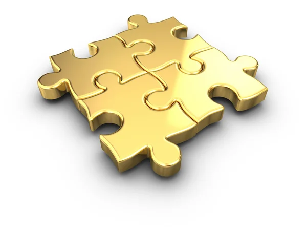 Puzzle dourado — Fotografia de Stock
