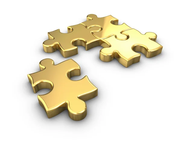 Gold Puzzle — Stock Photo, Image