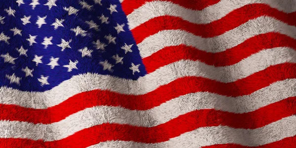 American Flag - Fluffy Flag — Stock Photo, Image