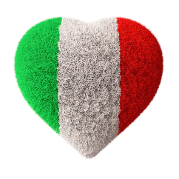 Bandera de Italia - Corazón esponjoso — Foto de Stock