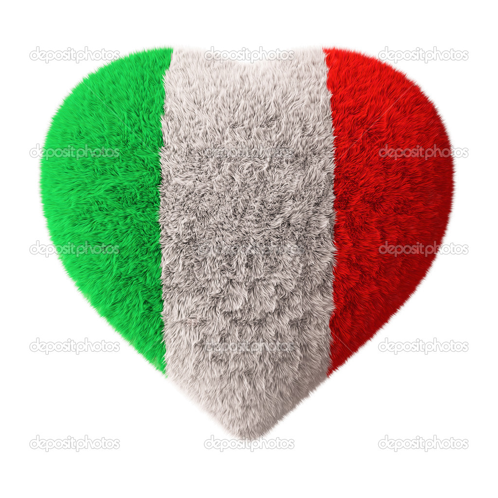 Flag of Italy - Fluffy Heart