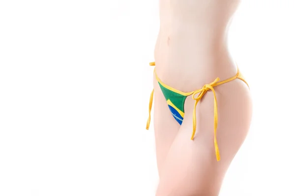 Brazylii piłka nożna bikini — Zdjęcie stockowe