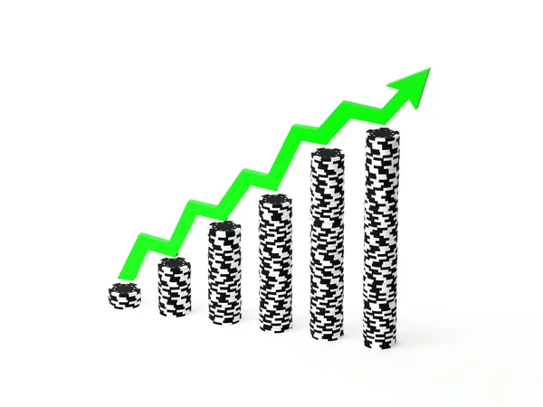 kazanan poker fişleri yığını