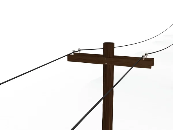 3d Rendered Power Pole — Stock Photo, Image