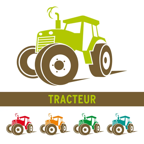 Тракторный вектор сельскохозяйственных тракторов, вектор сельскохозяйственных тракторов — стоковый вектор