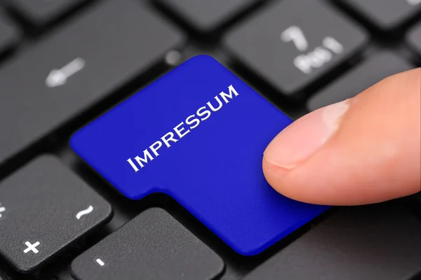 Impressum-knappen — Stockfoto