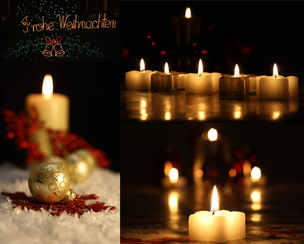 Luz de la vela en Navidad —  Fotos de Stock