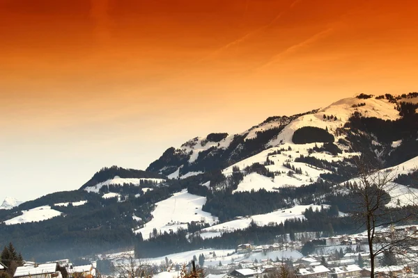 Prachtige landschap in kirchberg, Oostenrijk — Stockfoto