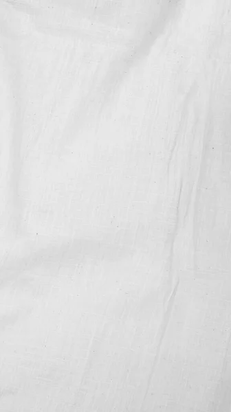 Bio Gewebe Baumwolle Hintergrund Weiß Leinen Canvas Zerknüllt Natur Baumwollgewebe — Stockfoto
