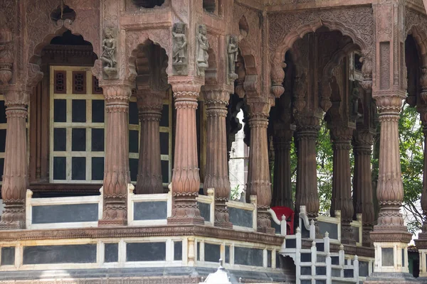 Pillars of Boliya Sarkar ki Chhatri, Indore, Madhya Pradesh. Also Known as Malhar Rao Chhatri. Indian Architecture. Ancient architecture of Indian temple.