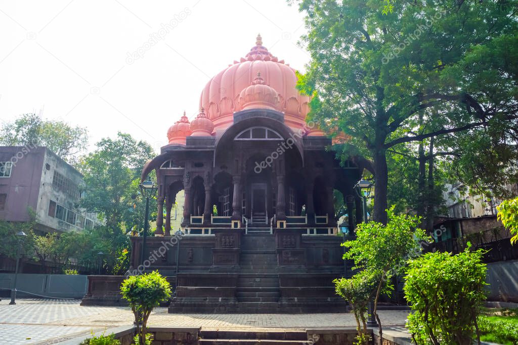 Boliya Sarkar ki Chhatri, Indore, Madhya Pradesh. Also Known as Malhar Rao Chhatri. Indian Architecture. Ancient architecture of Indian temple.