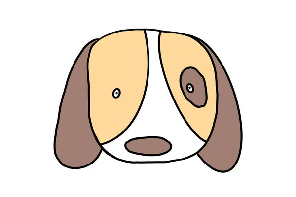 Cute Dog Cartoon Image White Background — Stock Photo, Image