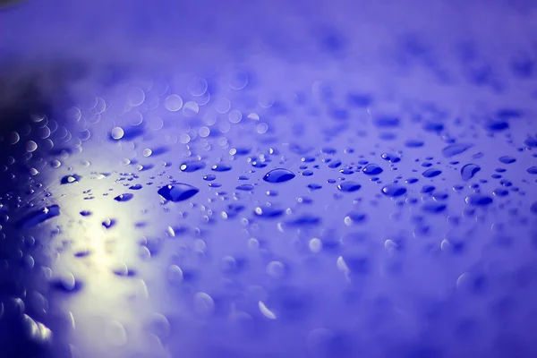 Raindrops Blue Background — Fotografia de Stock