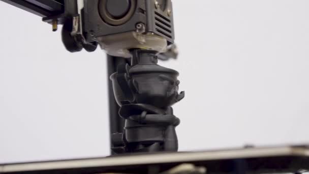 Тривимірний Принтер Працює Над Друком Гігантської Фігури — стокове відео
