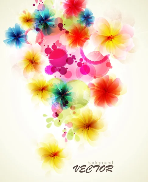 Fondo abstracto con flor — Vector de stock