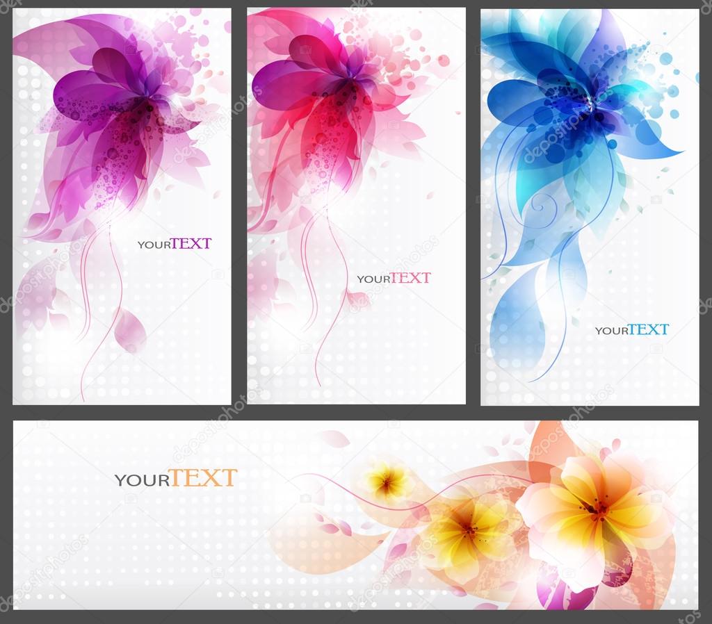 Set of design elements . set of templates for business cards.