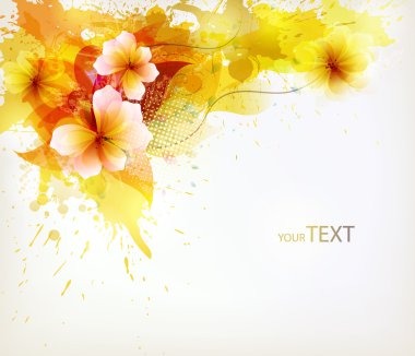 çiçek tasarım öğeleri ile modern tasarım şablonu .