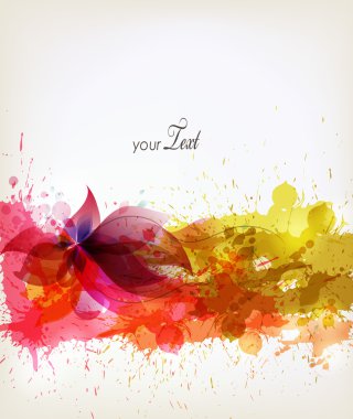 vektör çizim çiçek tasarım öğeleri ve açıkları ile