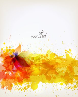 Sarı vektör çizim çiçek tasarım öğeleri ve açıkları ile