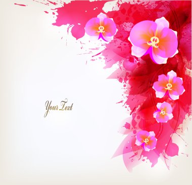 Soyut çiçekler öğesi .