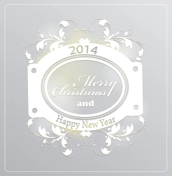 Christmas label for Xmas and New Year holidays.